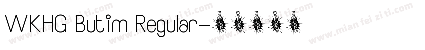WKHG Butim Regular字体转换